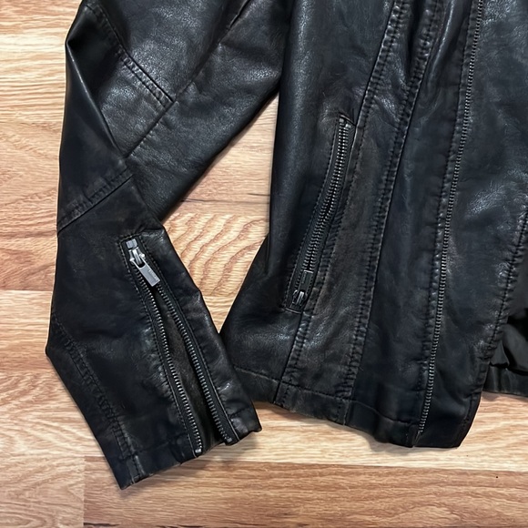 Dark Brown/Black Womens Leather Jacket | Great Condition, Medium, EXPRESS - Picture 2 of 9